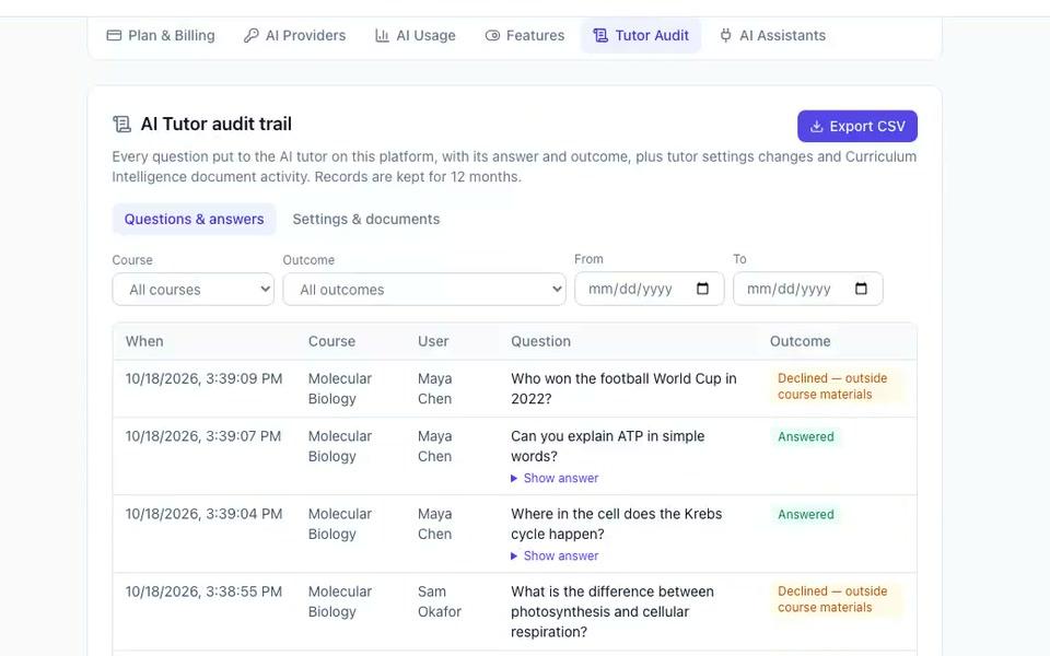 Kelola platform EduGears AI Anda